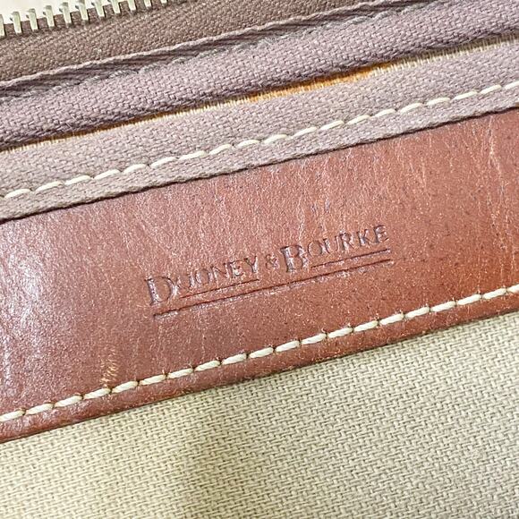 Vintage Dooney & Bourke Monogram Canvas Tote Bag with Leather Accents - Picture 12 of 12